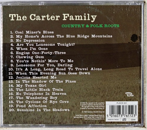 The Carter Family - Country and Folk Roots (CD 2003) - Picture 3 of 3