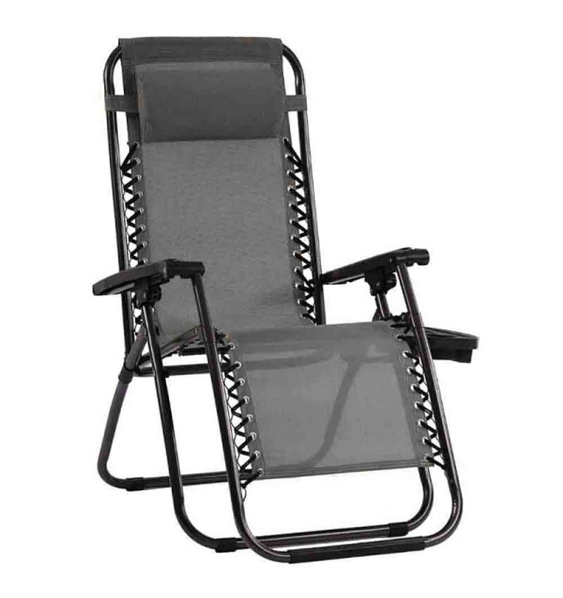 Silla plegable tumbona hamaca Gravedad Cero Gris