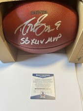 New Orleans Saints Super Bowl XLIV Game Used Football Signed By Drew Brees MVP !