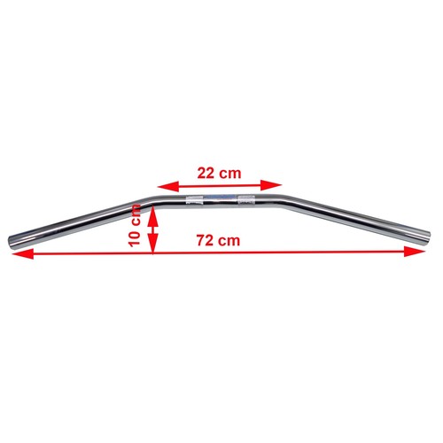 FEHLING Drag Bar 1 Zoll Lenker chrom 72cm breit für Harley Davidson Modelle - Bild 3 von 5