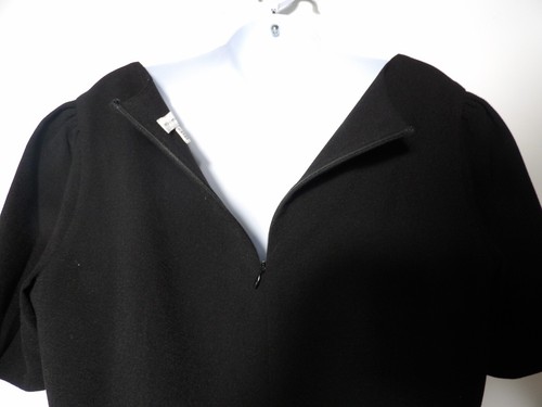 Dress The Population XXL Ruth Midi Dress Black Asymmetrical Neck LBD Cocktails - Picture 15 of 15