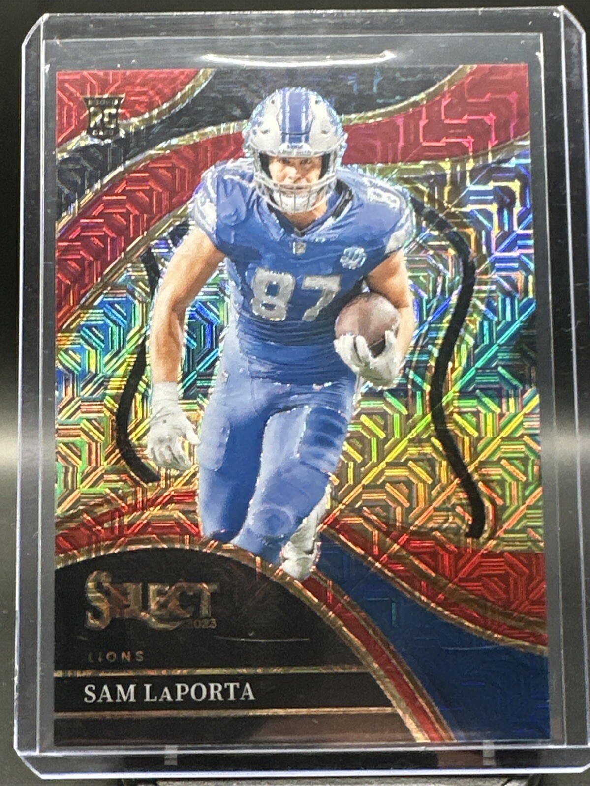 2023 Select Sam LaPorta RC Club Level Red Mojo Prizm /49 #221 Detroit Lions NFL