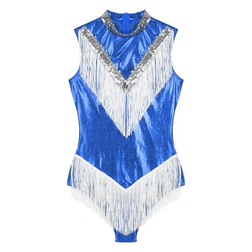 Womens Dancewear Shiny Sequins Bodysuit Glitter Leotard One Piece Sparkle - Picture 20 of 64