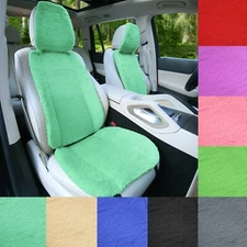 Doe16 Faux Rabbit Fur Car Seat Cushions, for most Cars, Trucks, SUVs or Vans