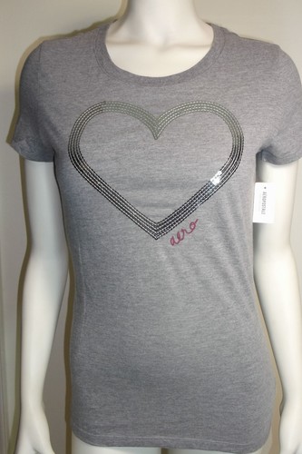 AEROPOSTALE TOP GRAY CREW NECK TEE TOP WITH LOGO NEW NWT - Picture 3 of 4