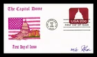 US COVER CAPITOL DOME POSTAL STATIONERY FIRST DAY ISSUE PUGH HAND PAINTED