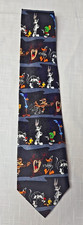 Tasmanian Devil Bugs Bunny Looney Tunes Warner Bros 1997 Necktie Tie Polyester