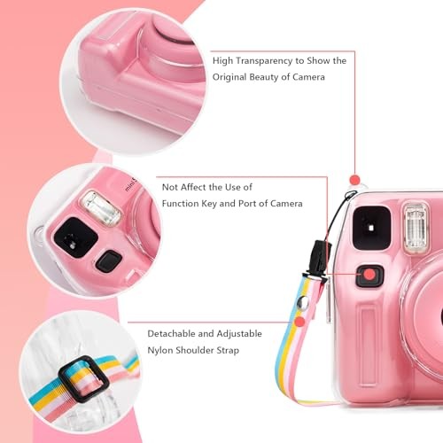 Clear Case for Fuji Instax Mini SE Camera, Crystal Hard PC Cover Carrying - Bild 5 von 8