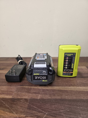 Ryobi 40V 4Ah Akku - OP40401 mit OP404VMN Ladegerät - getestet - funktioniert