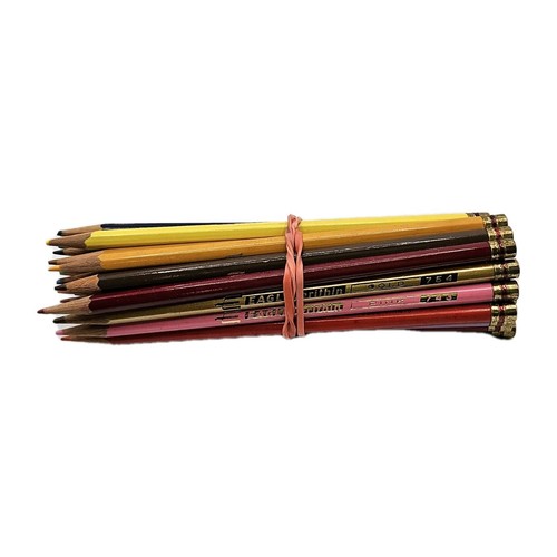 Vintage Set Of 34 Eagle Verithin Colored Pencils