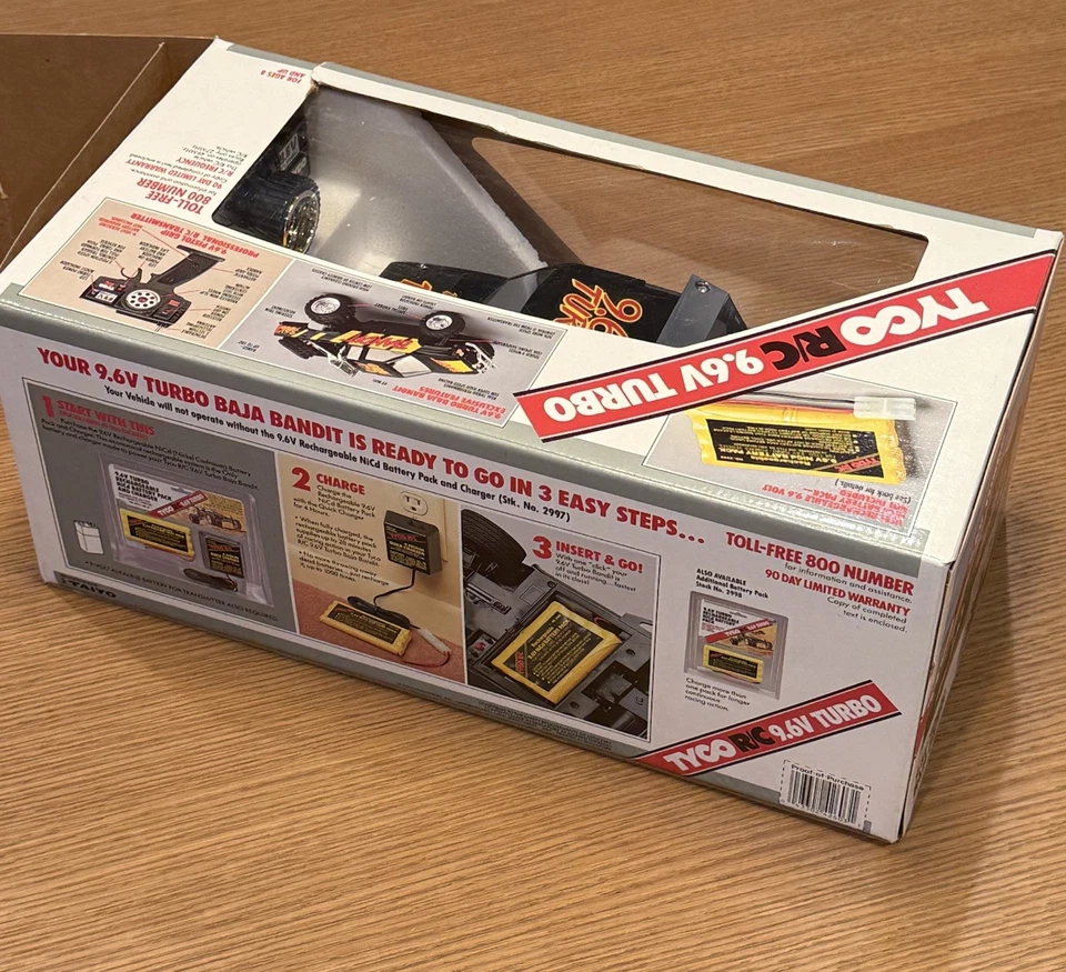 Tyco 9.6v Turbo Baja Bandit Yellow & Black RC Remote Control Truck In Box Taiyo - Image 3 of 4