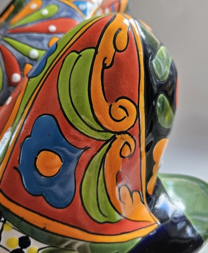 Talavera Frog Planter Large Mexican Pottery Folk Art Animal Hand Painted - Picture 13 of 18