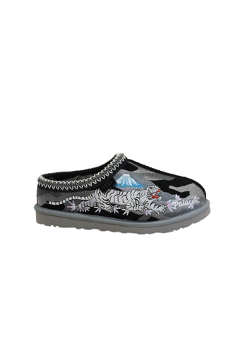 Palace x Ugg Unisex Black Camo Graphic Embroidered Tasman Slippers Gray Size 8 - Picture 2 of 19