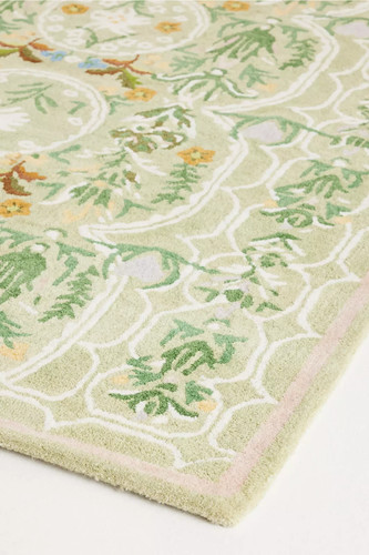 Mindthegap Edelweiss Wool Hand-Tufted Floral Area Rug For Livingroom & Bedroom - Picture 5 of 6