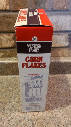 Vintage Western Family Corn Flakes Müslischachtel versiegelt abgelaufen 1989 Film Requisite (A1 - Bild 4 von 13