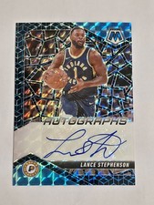 LANCE STEPHENSON 2024-25 MOSAIC AUTOGRAPH FOTL BLUE SPECTRIS AUTO 5 /25 PACERS