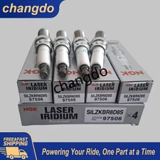 4PCS NGK 97506 Laser Iridium Spark Plugs For BMW 12120039664 97506 SILZKBR8D8S