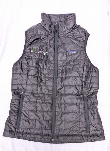Chaleco Patagonia Nano Puff Mujer Pequeño Negro Acolchado PrimaLoft Aislado Cremallera Completa - Imagen 1 de 8