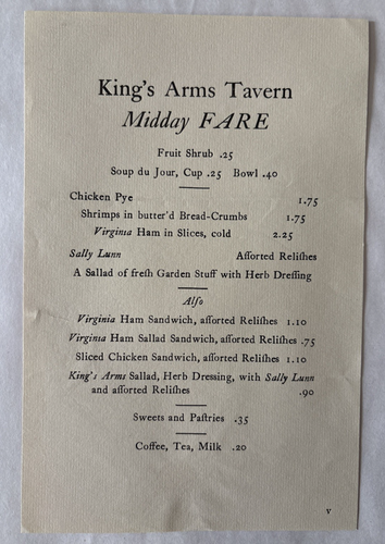 VIRGINIA-VINTAGE REISE KONVOLUT 3-GOUVERNEURSPALAST-KÖNIGE WAFFEN TAVERNE-GEHÖFT - Bild 4 von 7