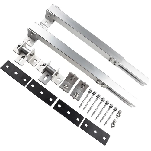 Supports courts support photovoltaïque réglable montage toit plat argent