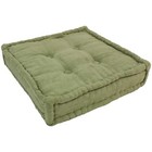 Blazing Needles 25-inch Square Corder Floor Pillow with Button Tufts Sage Green
