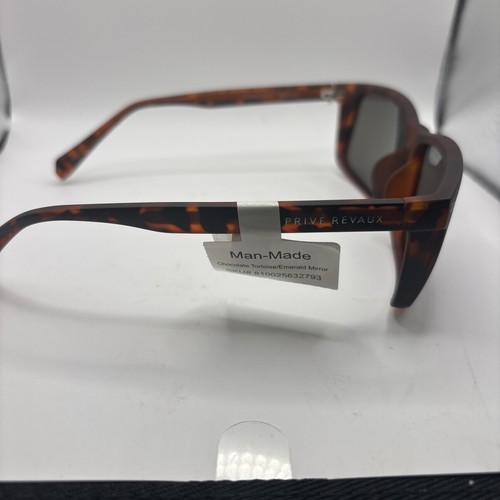 Prive Revaux künstliche Sonnenbrille schokoladenfarbenes Schildpatt-Gestell/blau-grün verspiegelt - Bild 4 von 5