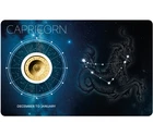 1/1000 oz Gold Capricorn Zodiac Chad Coin in Card