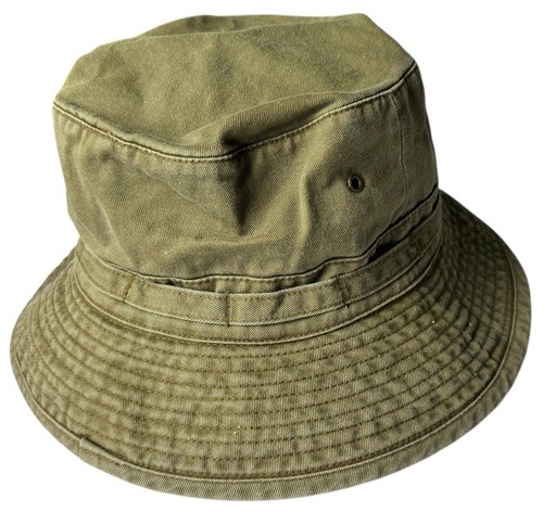 Armeegrün Fischerhut Baumwolle Canvas Buschhut Safari Outdoor Wandern langer Kinnriemen - Bild 3 von 20