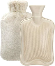 Hot Water Bottle with Soft Cover (68oz) Hot Water Bag for Bed Warmer，Relief Pain