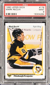 1990 UD #178 MARK RECCHI ROOKIE RC PSA 9