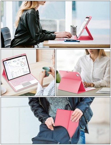 JADEMALL Keyboard iPad Pro 13 Wireless Keyboard with Lighting & Touchpad for - Picture 14 of 24