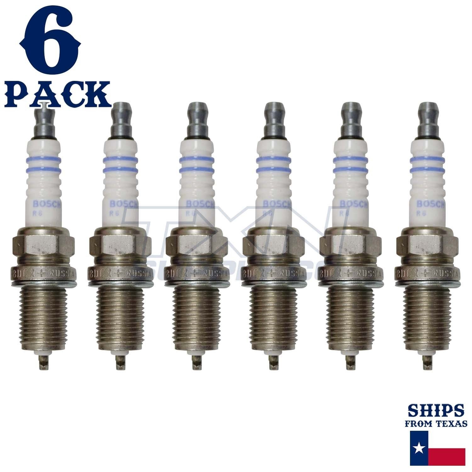 6 Pack Bosch 7957 FR8DCX Copper with Nickel Spark Plugs