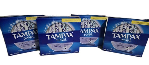 Tampax Pearl Light, Unscented 36ct Ea Box Tampons Lot Of 4 Boxes. New & Sealed - Picture 7 of 7
