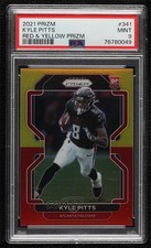 2021 Panini Prizm Red & Yellow /8 Kyle Pitts #341 PSA 9 MINT Rookie RC