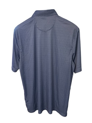 NWT Greg Norman Men Golf Polo Blue striped Play Dry Size M MSRP $65 - Picture 3 of 10