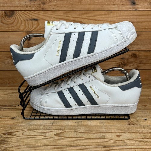Adidas Turnschuhe Herren Größe UK 9 Superstar Originals weiß grau klassische Schuhe OG