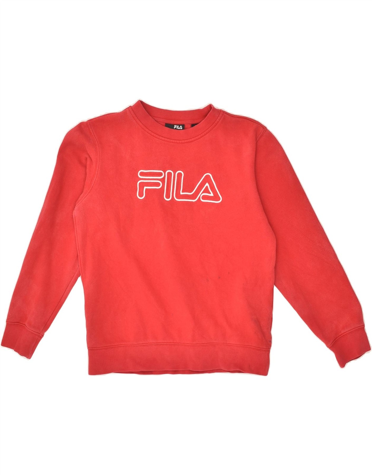 FILA Jungen Grafik Sweatshirt Pullover 9-10 Jahre Large rot Baumwolle BE87