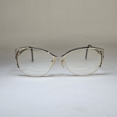 Luxottica Titanium 1009 4015 52mm Silver Eyeglasses Frame Made in Italy
