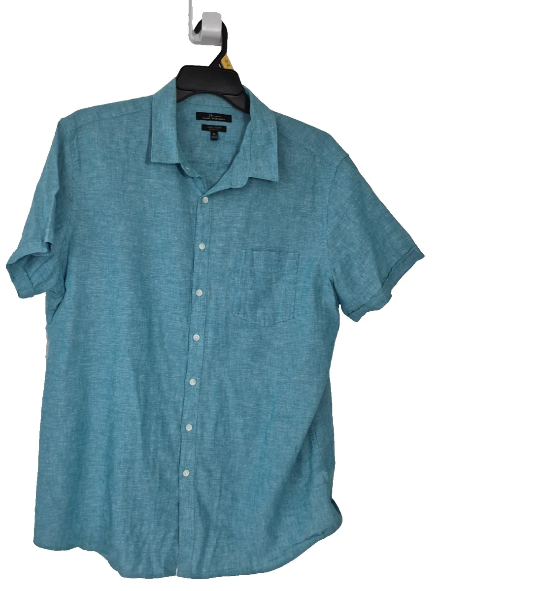 men slim dress shirt Men's Basic Dress Shirt Convertible Cuff Regular Fit in Rust 16½ 32/33 / Rust