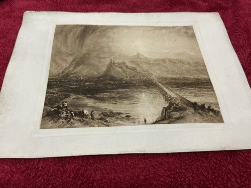 J M W Turner Radierung Bellizona von der Straße nach Locarno um 1840 - Bild 1 von 11