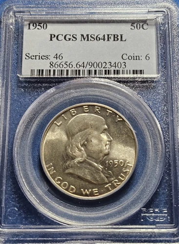 1950 Franklin Half Dollar 50C PCGS MS64 FBL