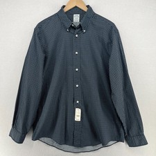 BROOKS BROTHERS Shirt Mens L 1818 REGENT Floral Oxford Supima Cotton Blue NEW