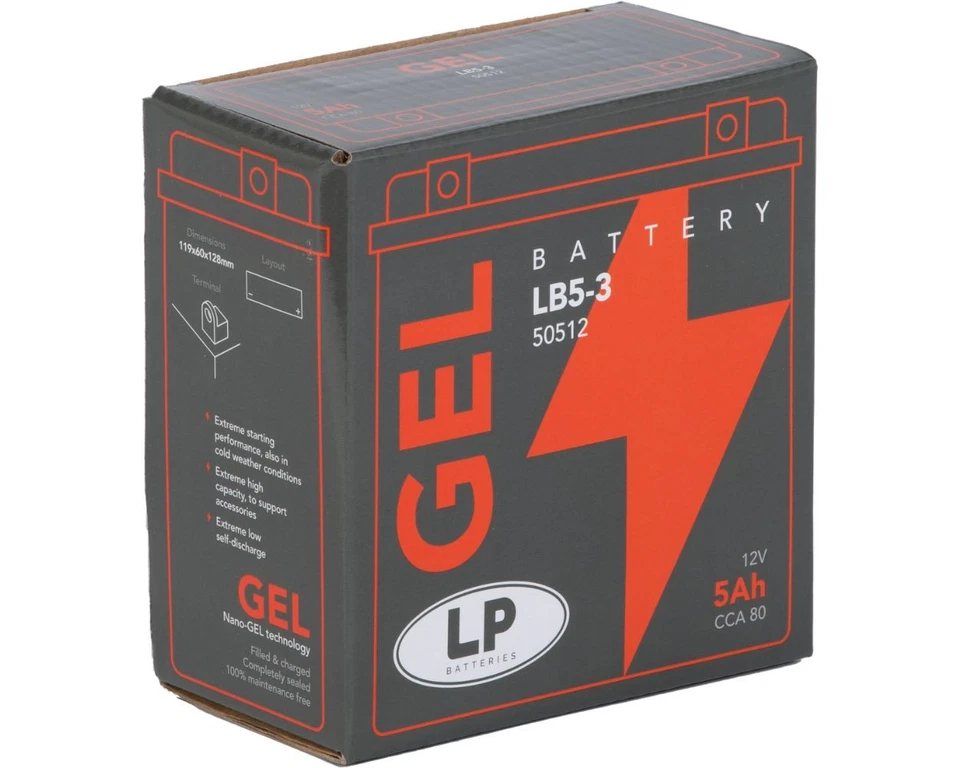 Batterie 12V 5Ah Gel Akku für Simson S51 S50 S53 S70 SR50 SR80 Vape 12 Volt 5A - Bild 3 von 4