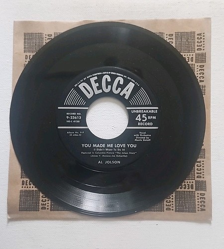 Al Jolson 45 RPM Very Good Deca Album 9-9 - Picture 8 of 8