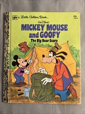 Vintage A Little Golden Book Disneys Mickey Mouse And Goofy The Big Bear #3474
