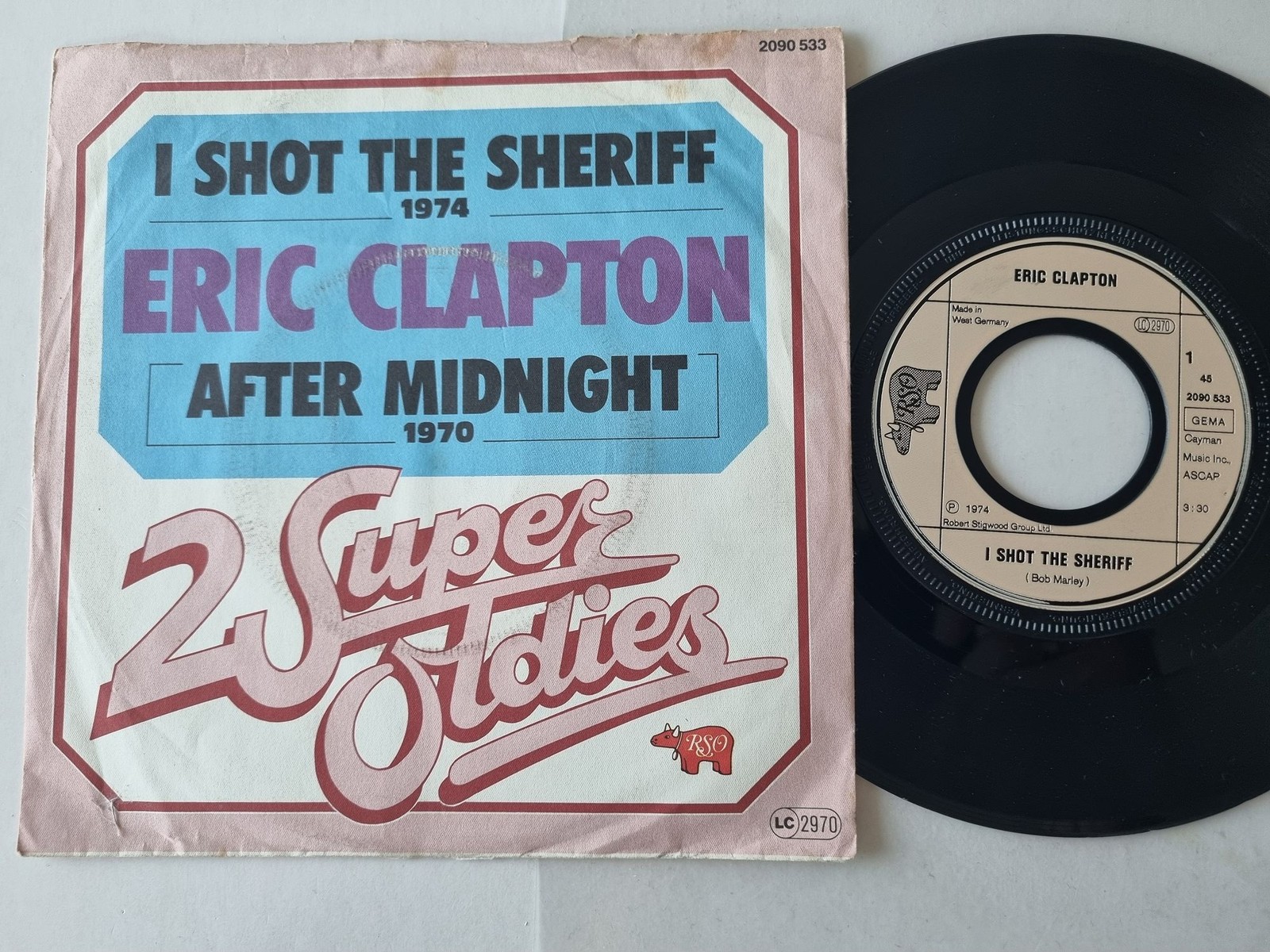 Eric Clapton - I Shot The Sheriff / After Midnight 7'' Vinyl Germany/ BAD COVER