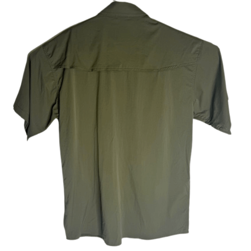 Poncho Para Hombres Manga Corta The Sabine Camisa Occidental Abotonada Verde Oliva Mediano - Imagen 5 de 12