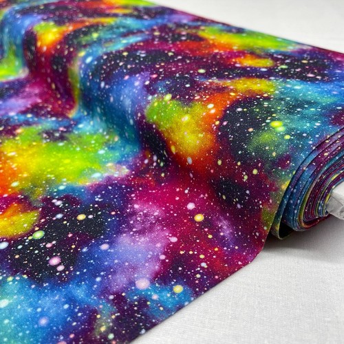 Cosmos GALAXY Stars Kids Fun Fabric 100% Cotton Dress Craft Quilt Patchwork 54" - Picture 4 of 4
