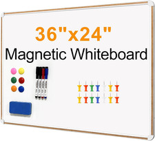 Large Magnetic White Board for Wall,Aluminum  Cork Strip Frame Whiteboard for O