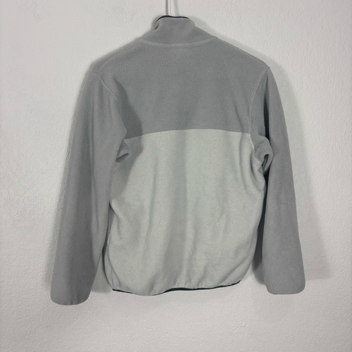Patagonia Women's Grey Colorblock Snap Button Fleece Pullover Sweatshirt Size Sm - Picture 2 of 6